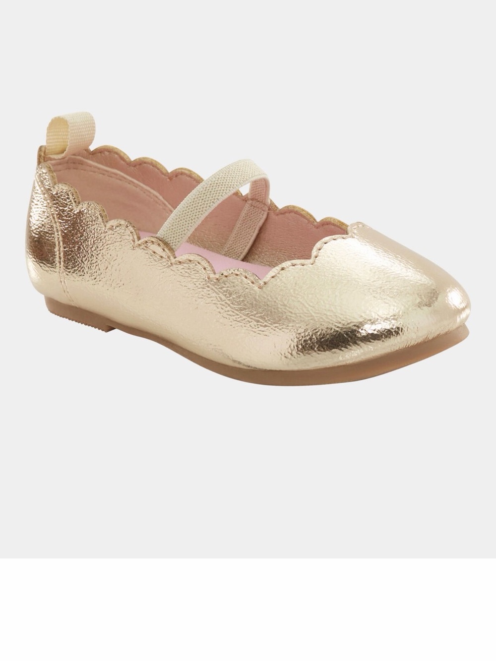 Cartier Metallic Gold Scallop Ballet Flat for Kids